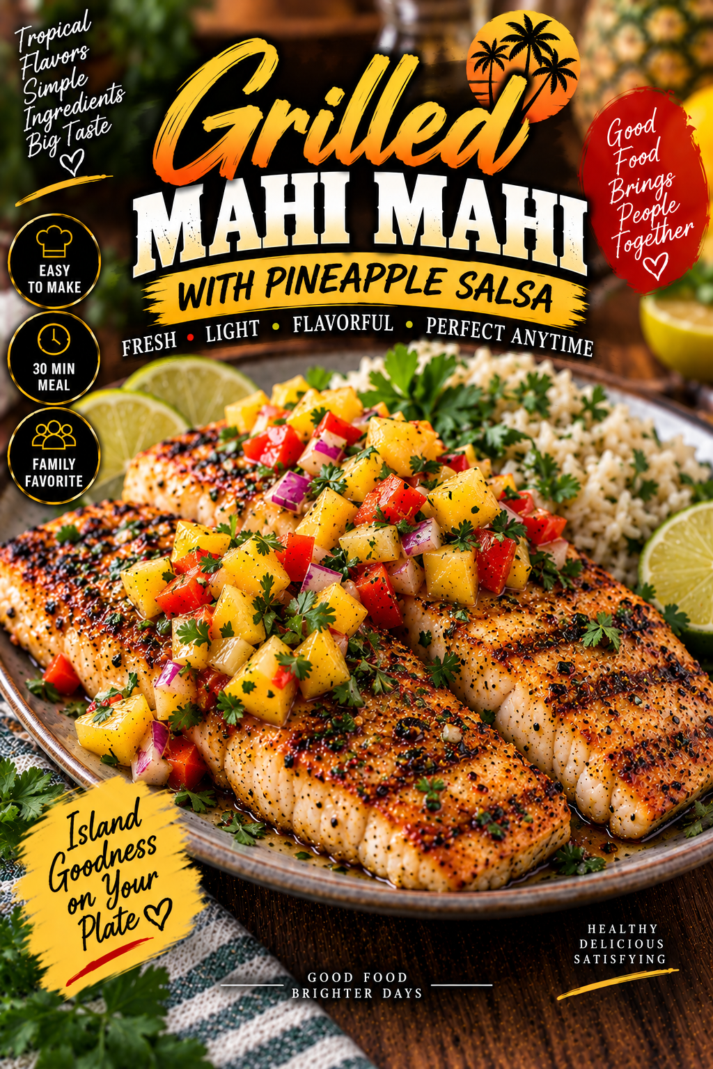 Grilled Mahi-Mahi with Pineapple Salsa